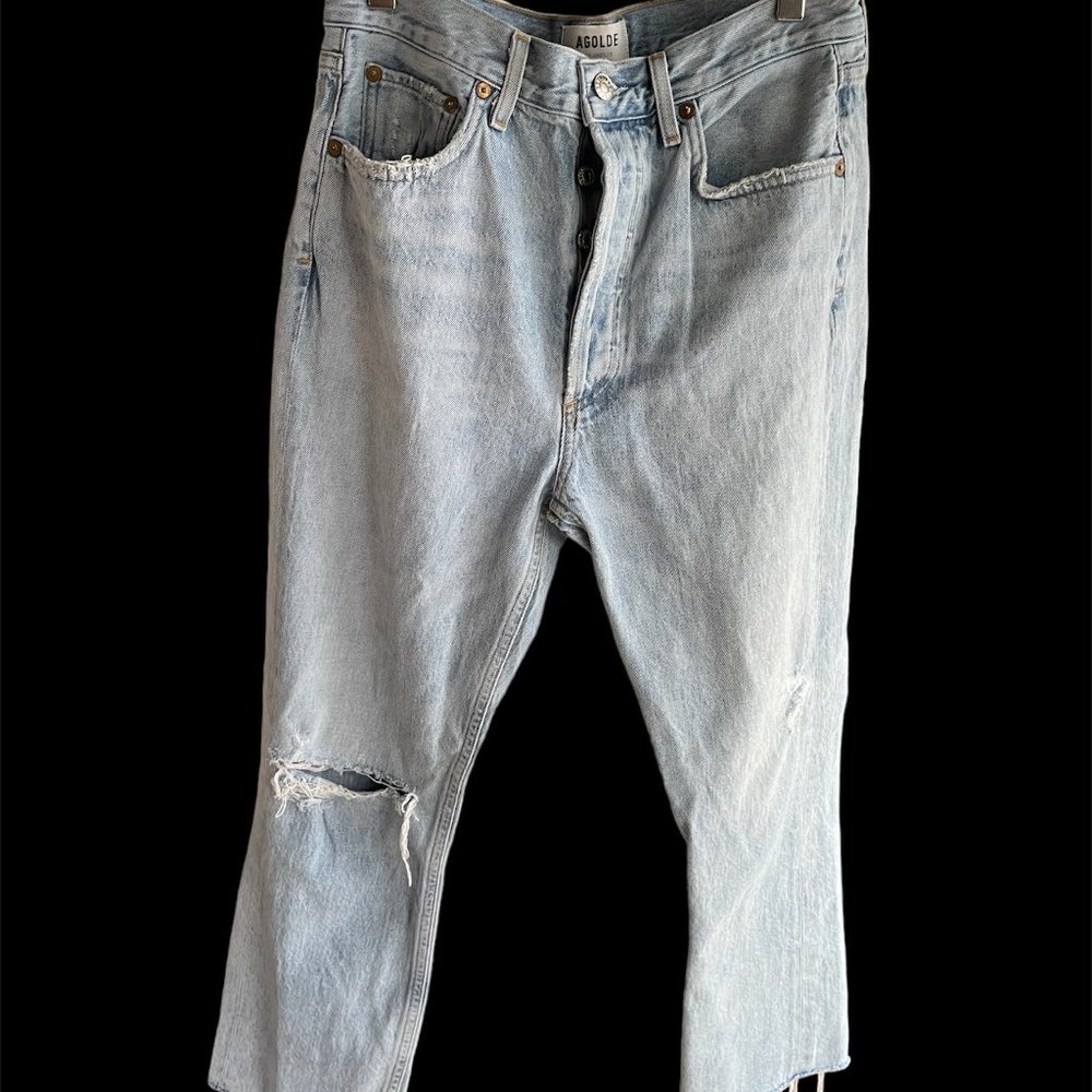 Agolde Riley Crop High Rise Straight - Size 28 - Picture 2 of 8